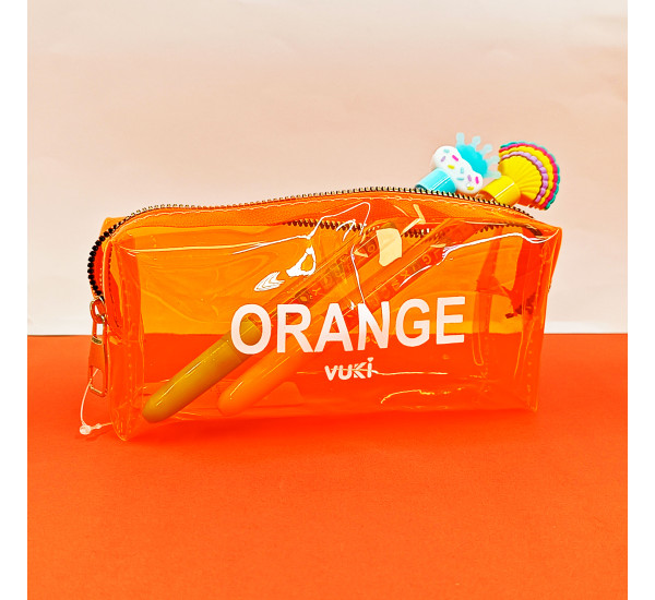 Пенал прозрачный Orange Vuki