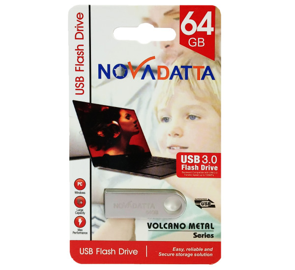 Флэш карта Volcano Metal 64GB NOVADATA