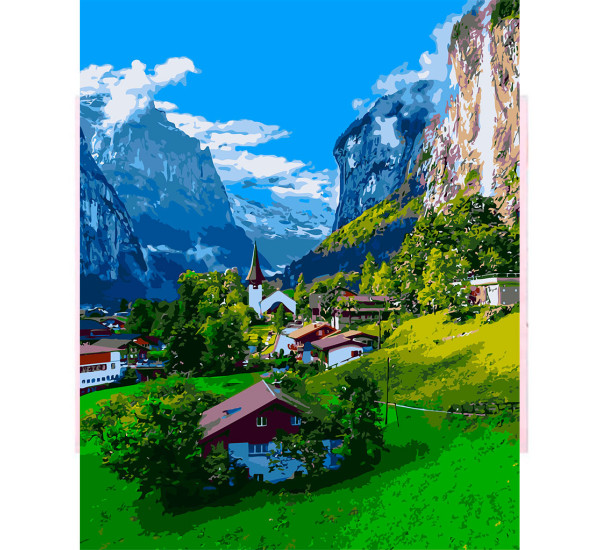 Картина по номерам 40*50 YS43557 Крвсоты Швейцарии