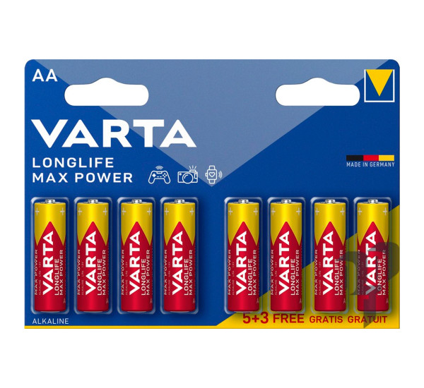 Батарейки АА LONGLIFE MAX POWER 8 шт. (Varta) 