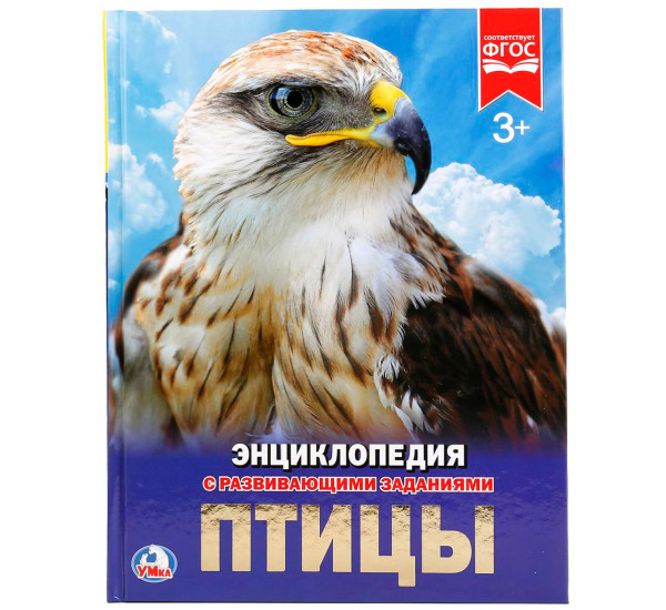 Птицы. (Энциклопедия А4 с развивающими заданиями) Умка