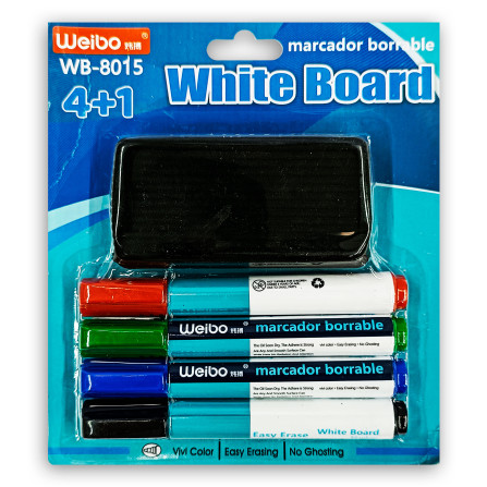 Маркер для доски+Стиралка WB-8015