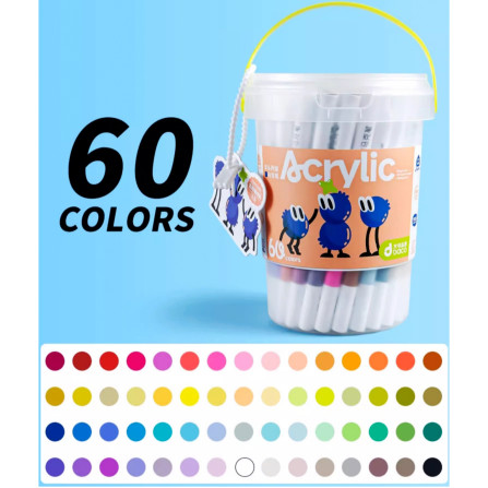 Маркеры акриловые 60 цв №DK001-60