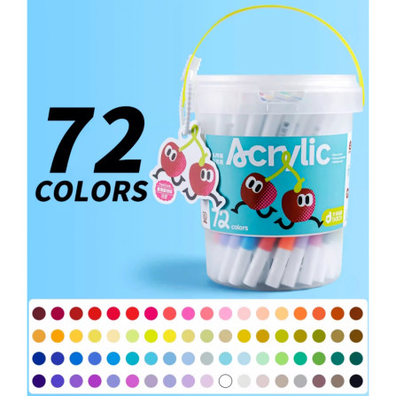 Маркеры акриловые 72 цв №DK001-72