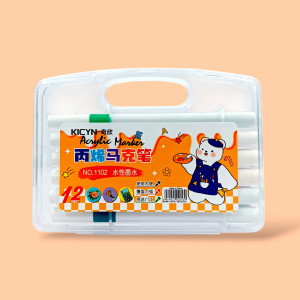 Маркеры 12 цв акриловые 1102-12