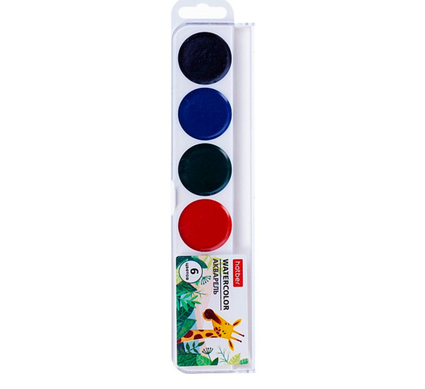 Краски Акварель медовые 6 цв. Hatber COLORA