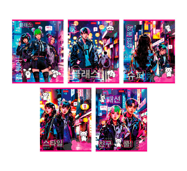 Тетрадь 48л клетка K-POP Hatber