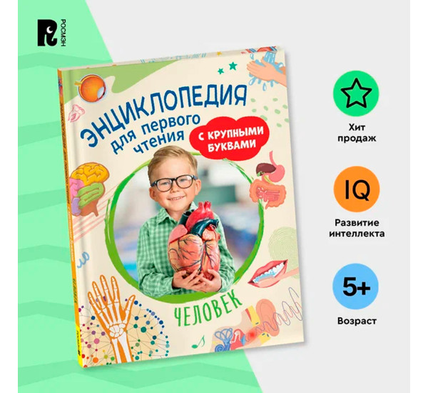 Познавательная энциклопедия с крупными буквами познакомит дошкольника с анатомией человека и станет 