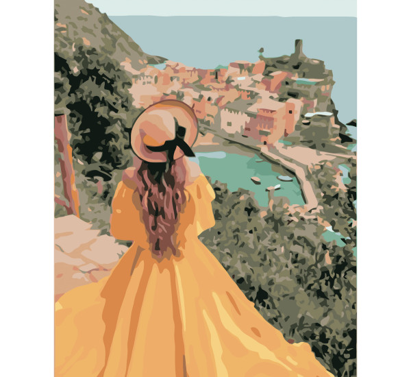 Картина по номерам 40*50 см YS-44278 Девушка - лето