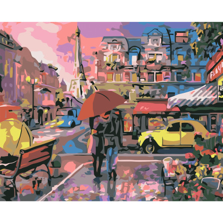 Картина по номерам 40*50 см YS-50397 Пара под зонтом