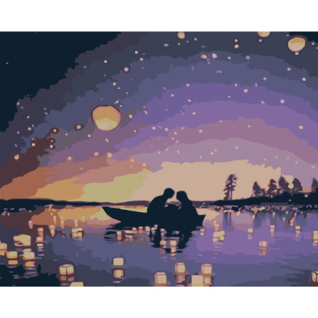 Картина по номерам 40*50 см YS-46962 Свидание в свете небесных фонариков