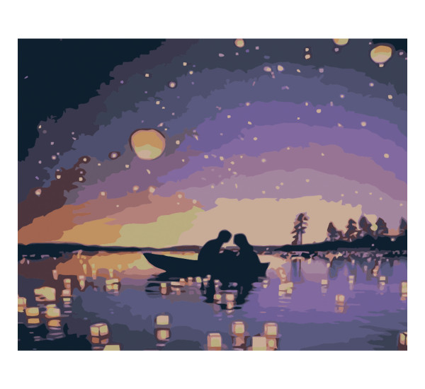 Картина по номерам 40*50 см YS-46962 Свидание в свете небесных фонариков