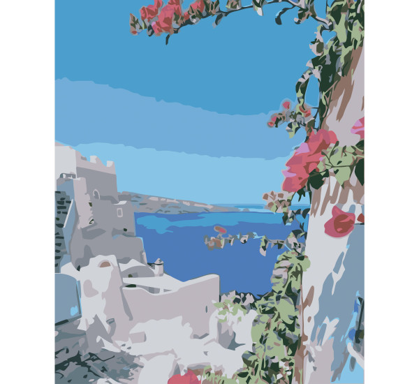 Картина по номерам 40*50 см YS-45247 Цветущая Греция