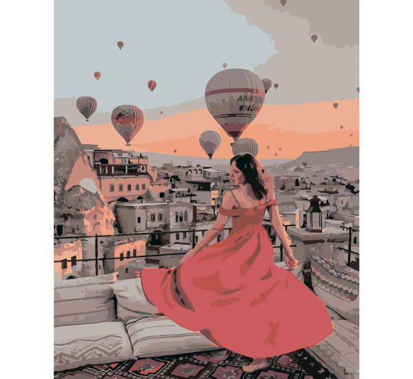 Картина по номерам 40*50 см YS-43559 Яркая Каппадокия