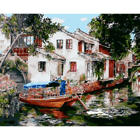 Картина по номерам 40*50 см YS-46422 Прогулка по Сучжоу