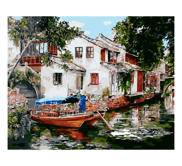 Картина по номерам 40*50 см YS-46422 Прогулка по Сучжоу