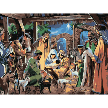 Картина по номерам 40*50 см YS-45533 Рождения Иисуса