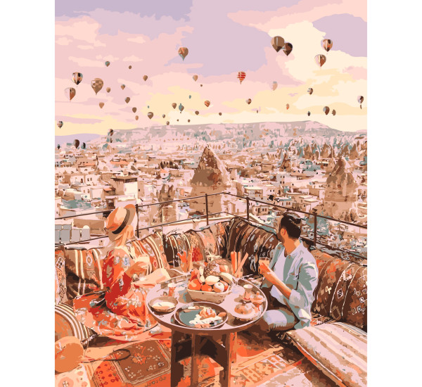 Картина по номерам 40*50 см YS-43552 Свидание в Каппадокии