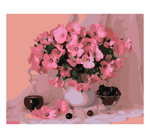 Картина по номерам 40*50 см YS-48883 Цветение и вишни