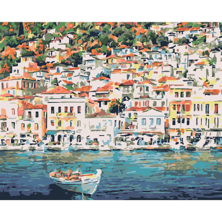 Картина по номерам 40*50 см YS-54641 Солнечное побережье. Греция