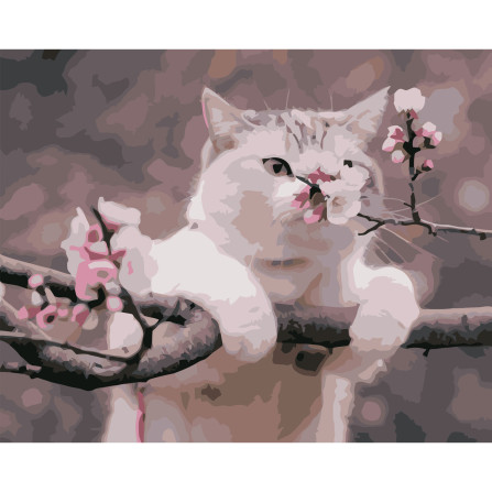 Картина по номерам 40*50 см YS-44072 Кошки весной