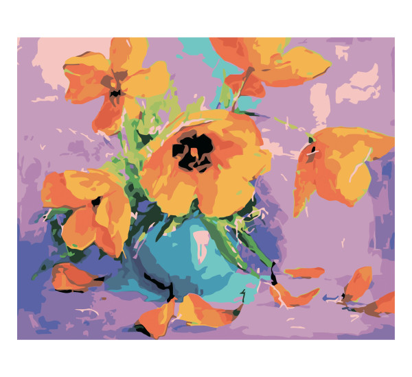 Картина по номерам 40*50 см YS-49264 Тюльпаны в вазе