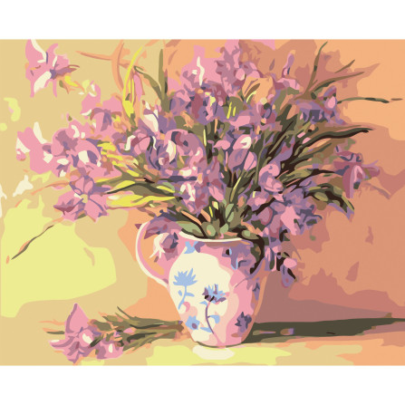 Картина по номерам 40*50 см YS-52321 Букет в расписной вазе