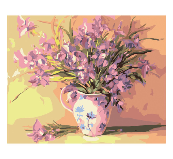 Картина по номерам 40*50 см YS-52321 Букет в расписной вазе