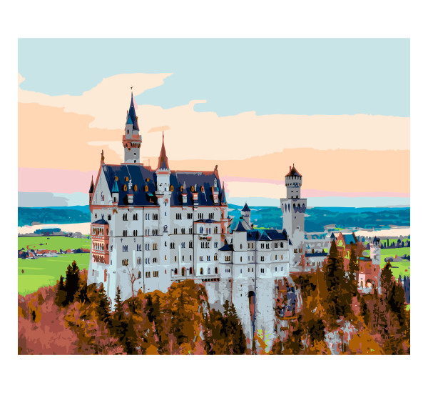 Картина по номерам 40*50 см YS-44700 Осень в Баварии