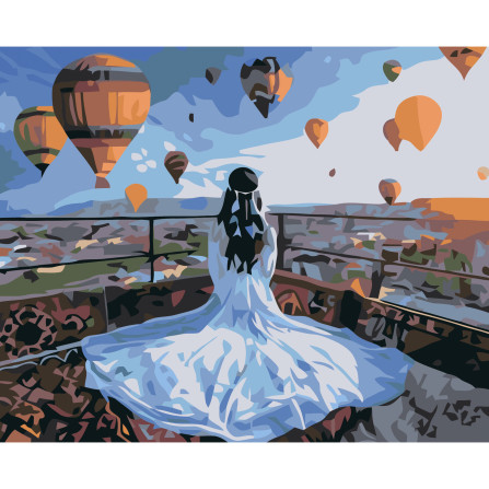 Картина по номерам 40*50 см YS-43674 Мечтательница в Кападокии