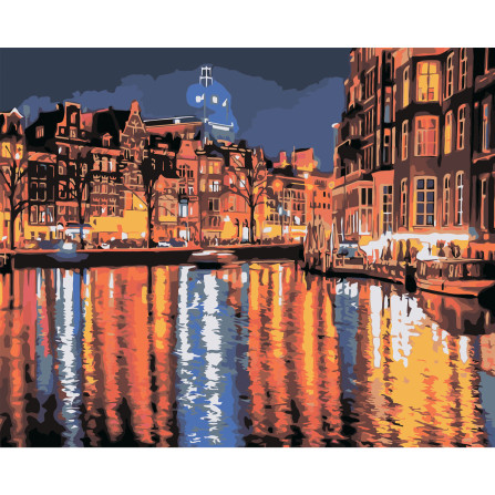 Картина по номерам 40*50 см YS-45316 Отражение вечернего города