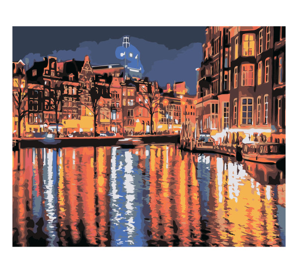 Картина по номерам 40*50 см YS-45316 Отражение вечернего города