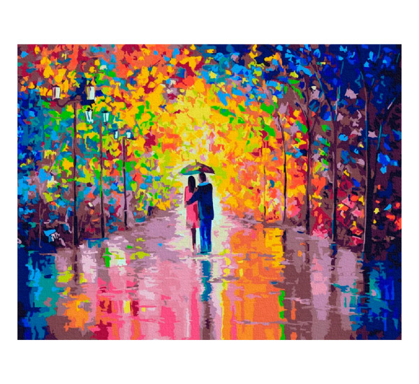 Алмазная картина 40*50 YS-54445 Пара в Осеннем парке