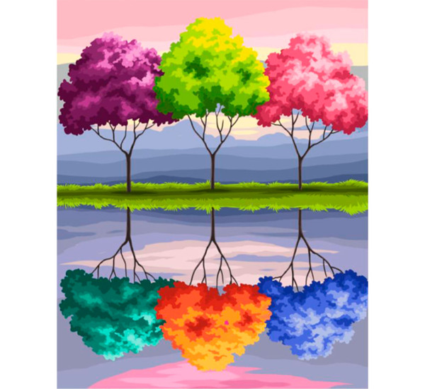 Алмазная картина 40*50  YS-49265 Деревья ярких грез