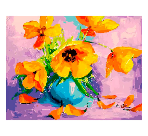 Алмазная картина 40*50  YS-49264 Тюльпаны в вазе