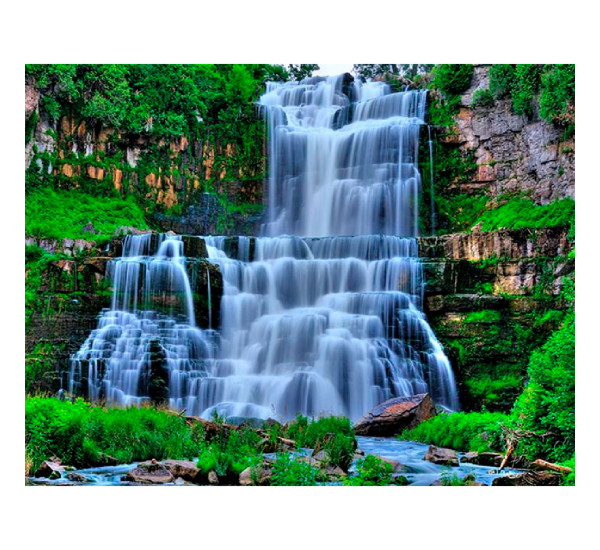 Алмазная картина 40*50  YS-53672 Водопад в лесу