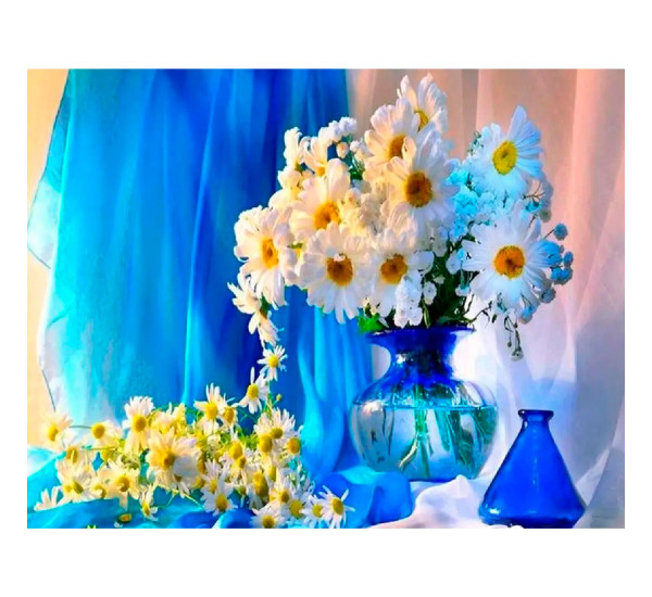 Алмазная картина 40*50  YS-48793 Ваза ромашек