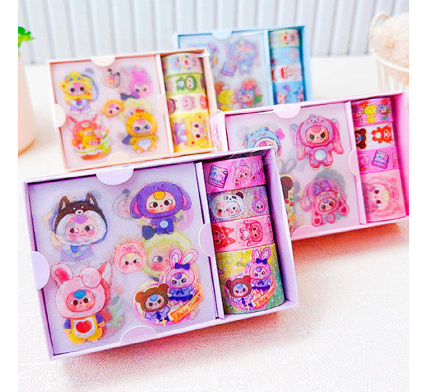 Набор скотч и наклейки ЛаБуБу WC08