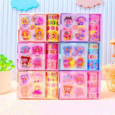 Набор скотч и наклейки ЛаБуБу WC08