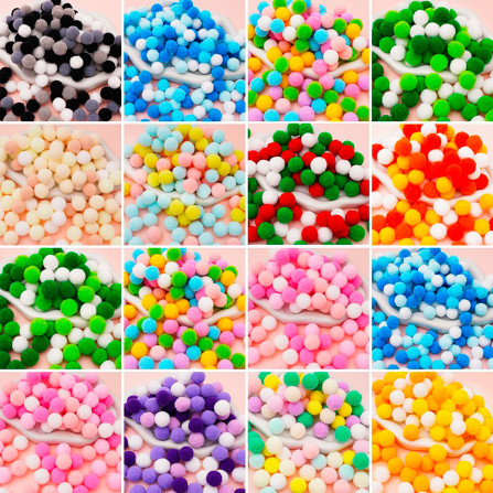 Красочные эластичные помпоны своими руками MG-3595