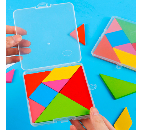 Головоломка Танграм в коробке QY-366  14,5 см