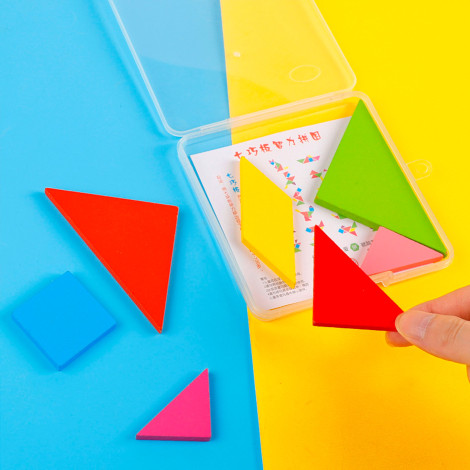 Головоломка Танграм в коробке QY-366  14,5 см