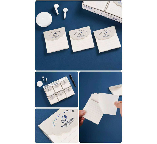 Стикеры с горизонтальными линиями 76*76 мм SSBC-BLT-8-1006