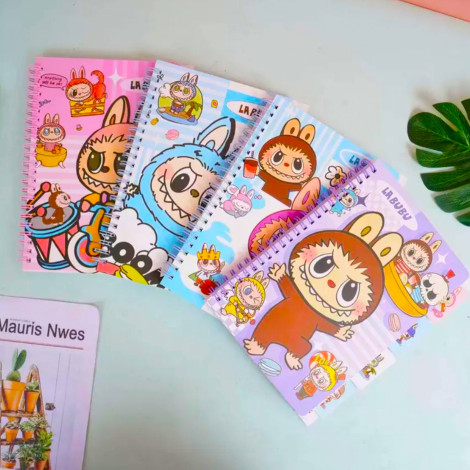 Блокнот А-5 на пружине Лабубу TQ-B5-10