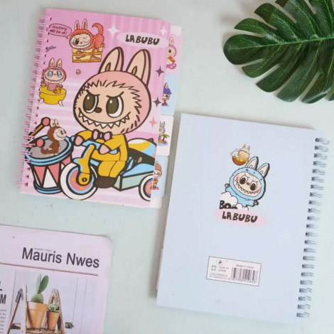 Блокнот А-5 на пружине Лабубу TQ-B5-10