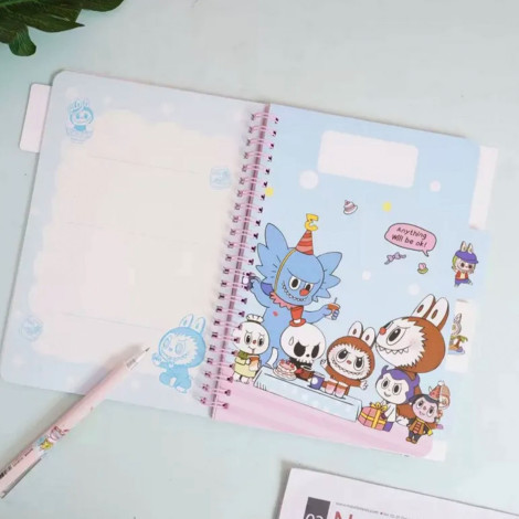 Блокнот А-5 на пружине Лабубу TQ-B5-10