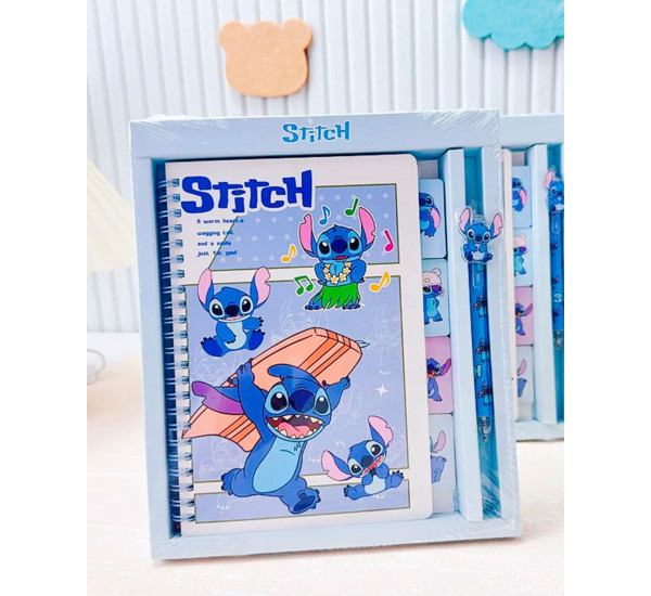 Блокнот А-5 на пружине Стич TQ-B5-11