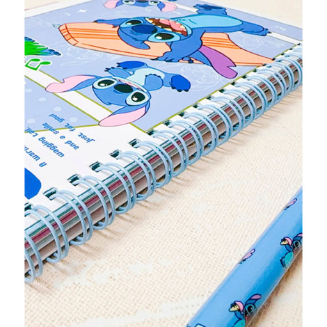 Блокнот А-5 на пружине Стич TQ-B5-11