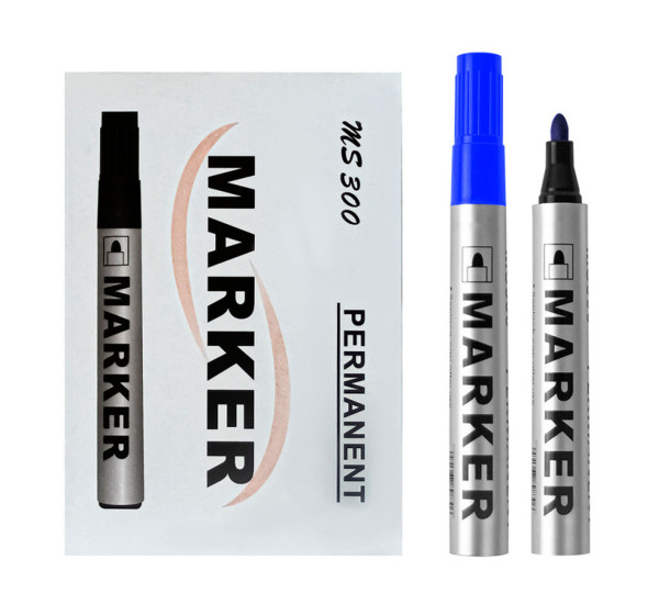 Маркер перманентный синий MS300