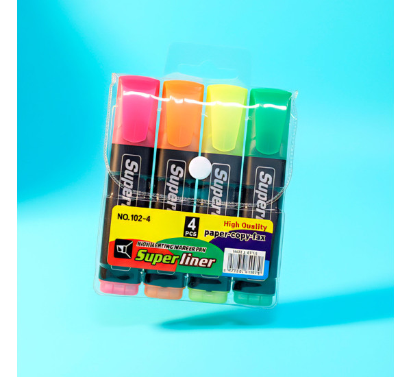 Текстмаркеры набор 4 шт 102-4